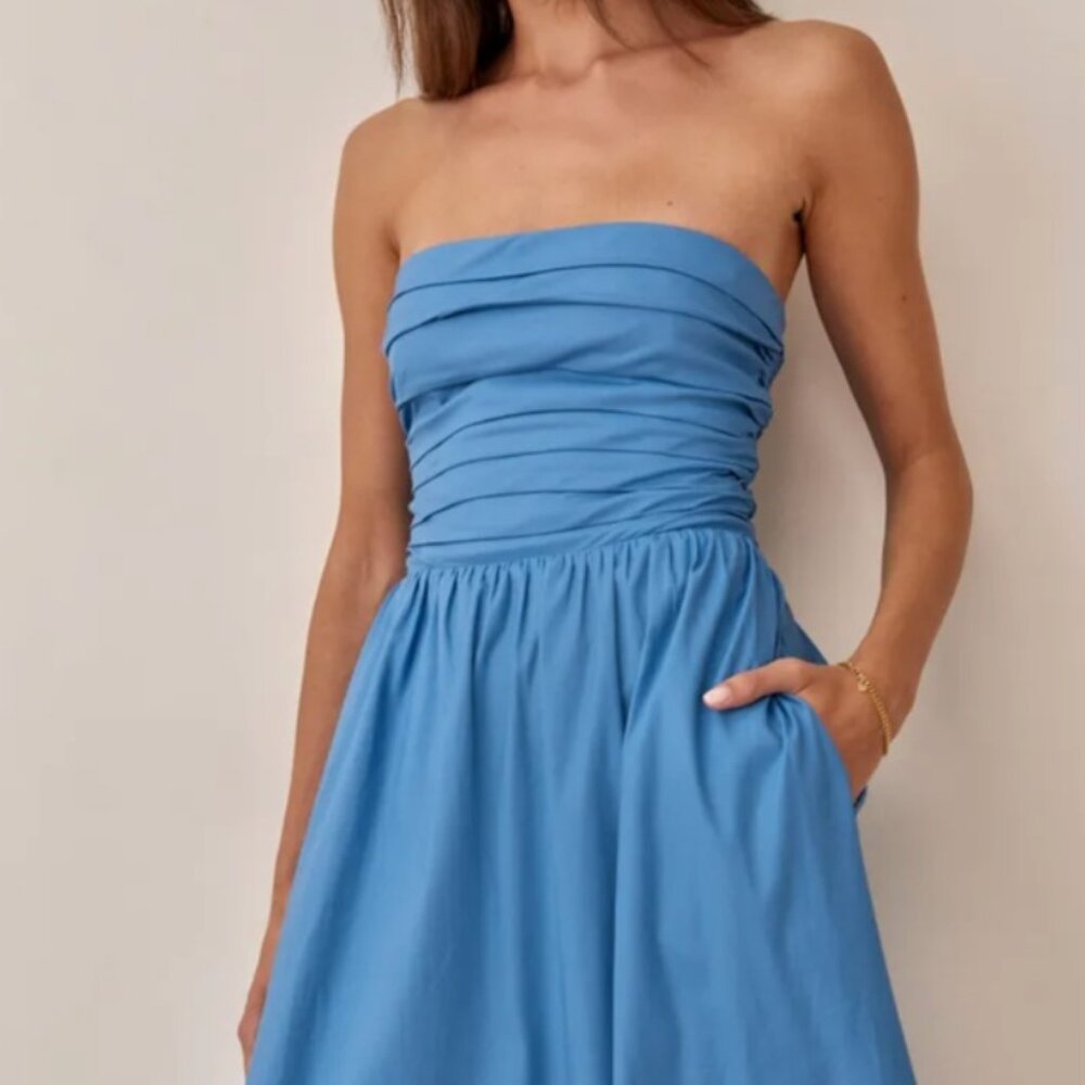 Reformation Lissa Dress - Azure Blue - Picture 7 of 8